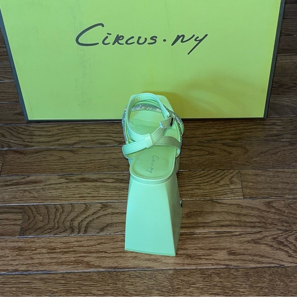 Circus NY Sam Edelman Mila Jewel Straps Platform Sandals Sunny Lime Women’s 8 - Picture 9 of 15